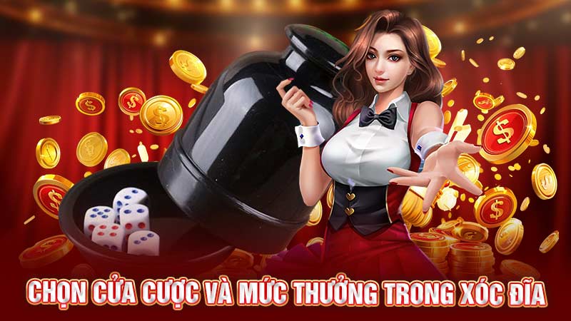 chọn cửa cược và mức thưởng trong xóc đĩa