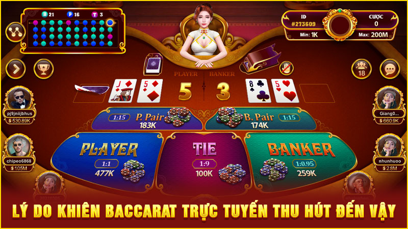 lý do khiến baccarat trực tuyến thu hút đến vậy