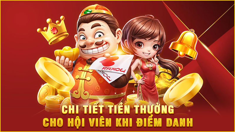 chi tiết tiền thưởng cho hội viên khi điểm danh