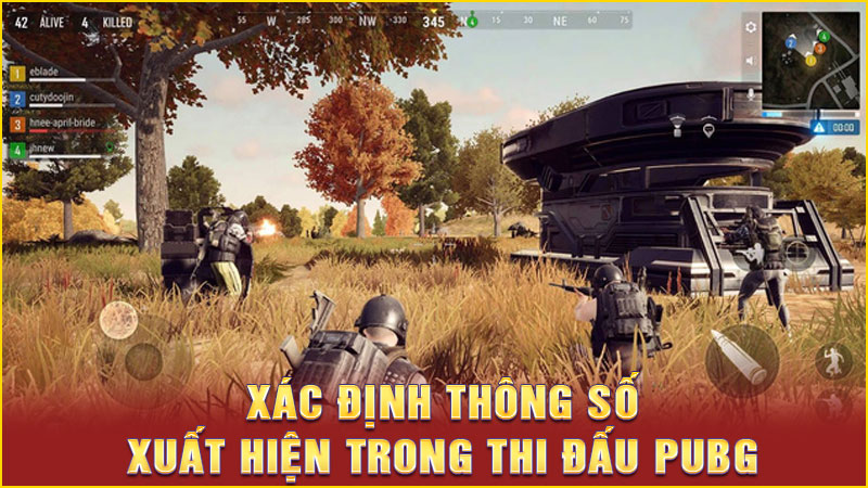 xác định thông số xuất hiện trong thi đấu pubg
